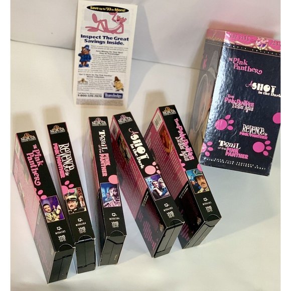 The Pink Panther 5 VHS Movie Collection Box Set Peter Sellers Classic comedy GUC - Picture 6 of 11